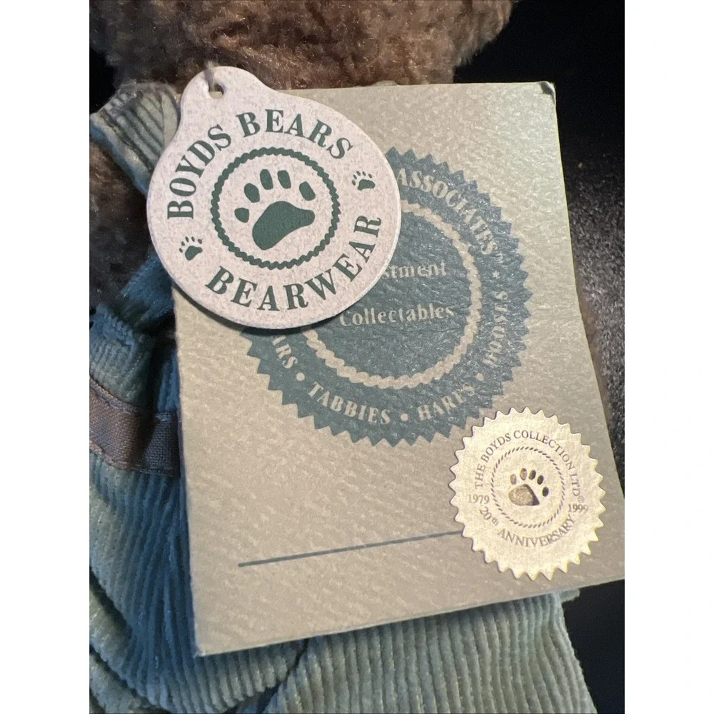 Boyds Bears Plush Collectible 20th Anniversary Corduroy‎ Overalls Brown NIB